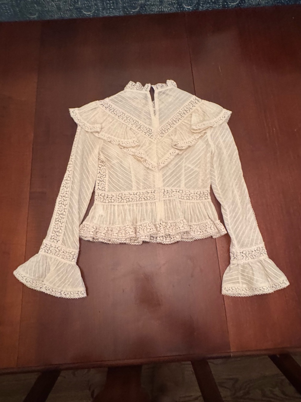 Zimmermann Ivory Lace Ruffle Blouse - Picture 3 of 9